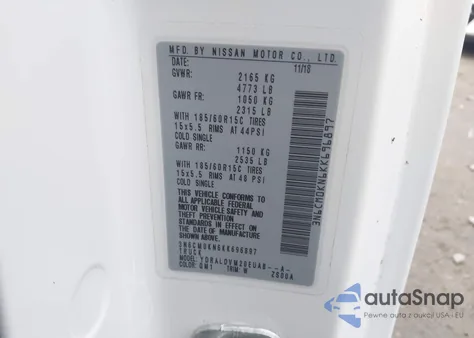 2019 Nissan Nv200 S from USA, damaged, VIN 3N6CM0KN6KK696897